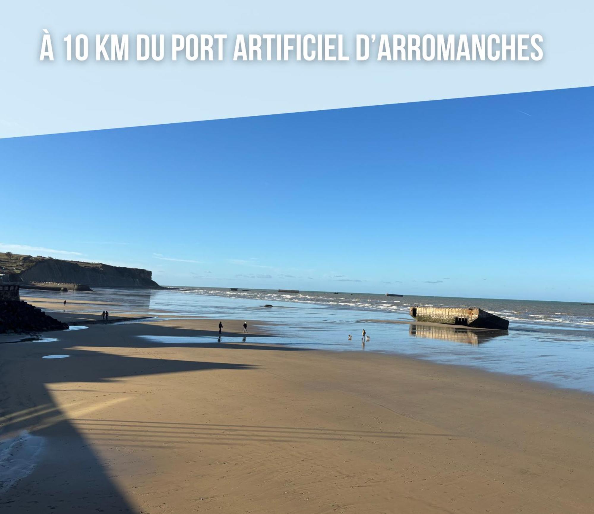 Maison De Campagne Lumineuse Spacieuse Dans Impasse Au Calme A Proximite D'Un Chateau Deux Verandas Grand Jardin Cabane Pour Velos, Pres Port En Bessin Et Bayeux, Proche Plages Du Debarquement Commes Экстерьер фото